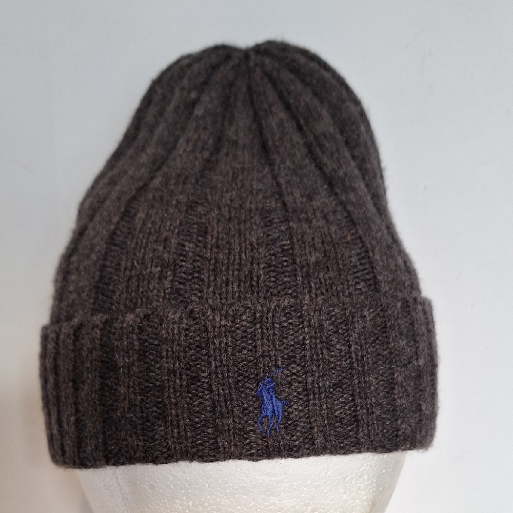 Polo by Ralph Lauren Dark Brown Knit Beanie